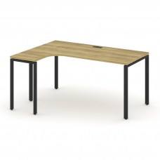 Concept Стол эргономичный CN.OSA-002(L) Дуб Винченцо/Металл Черный 1580*1180*750