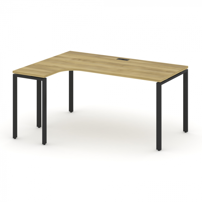 Concept Стол эргономичный CN.OSA-002(L) Дуб Винченцо/Металл Черный 1580*1180*750