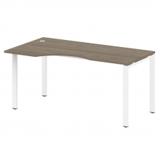 Metal System Стол криволинейный левый на П-образном м/к БП.СА-1 (L) Вяз Благородный/Металл Белый 160