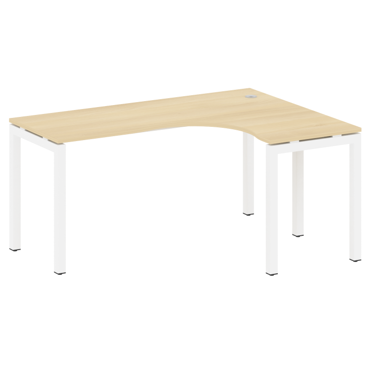 Metal System Quattro Стол криволинейный правый на П-образном м/к 50БП.СА-4 (R) Акация Лорка/Металл Б