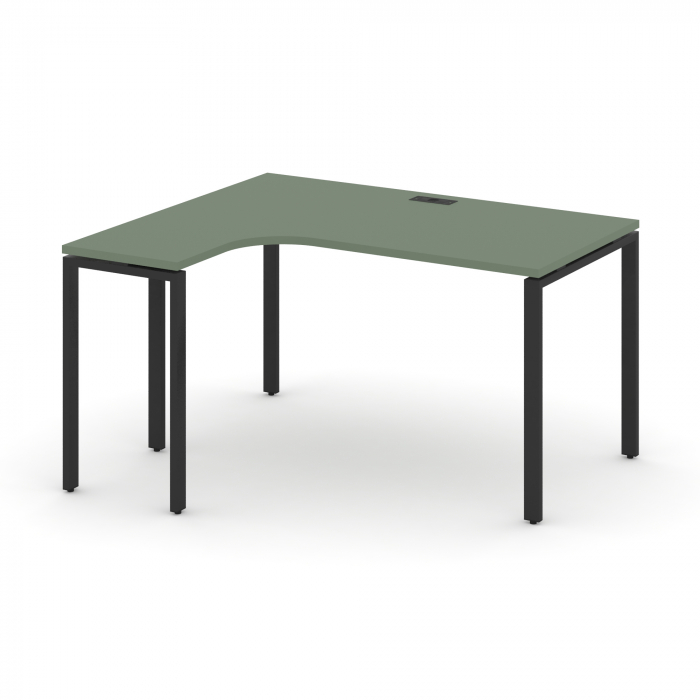 Concept Стол эргономичный CN.SA-001(L) Кобо/Металл Черный 1380*1180*750