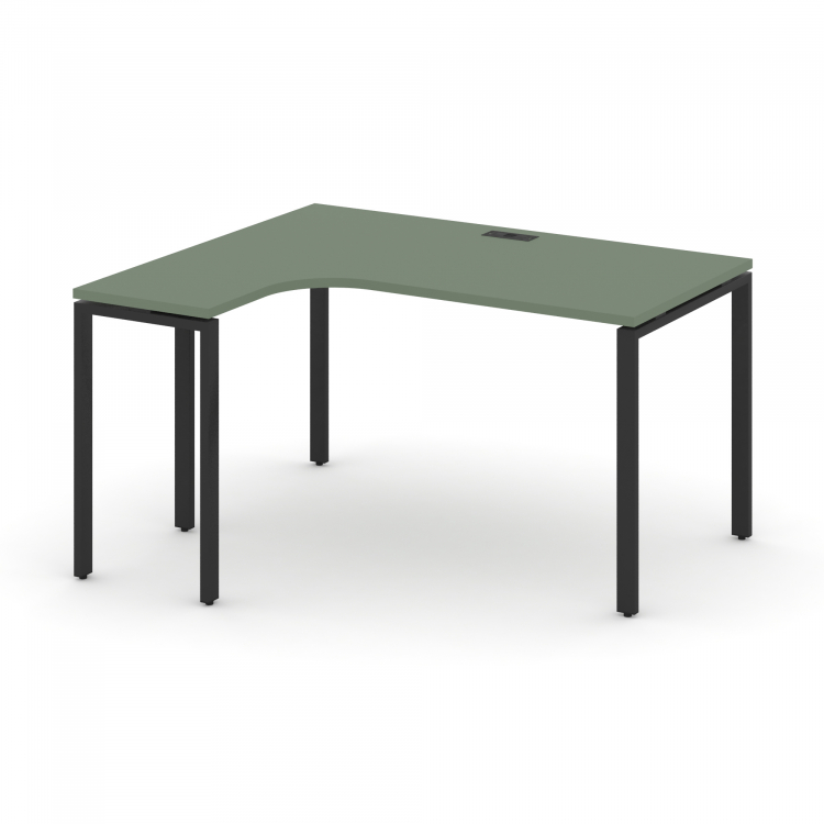 Concept Стол эргономичный CN.SA-001(L) Кобо/Металл Черный 1380*1180*750