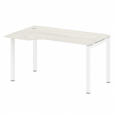 Metal System Quattro Стол криволинейный левый на П-образном м/к 50БП.СА-2 (L) Дуб Наварра/Металл Бел