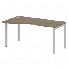 Metal System Quattro Стол криволинейный левый на П-образном м/к 50БП.СА-1 (L) Вяз Благородный/Металл