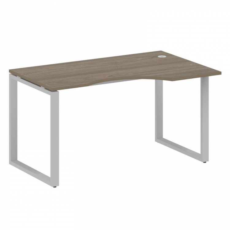 Metal System Стол криволинейный правый на О-образном м/к БО.СА-2 (R) Вяз Благородный/Металл Серый 14