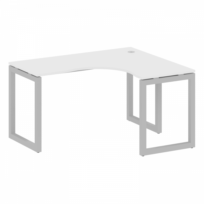 Метал Систем Куатро Стол криволинейный правый на О-образном м/к 50БО.СА-3 (R) Белый/Металл Серый 140