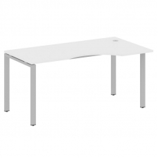 Metal System Стол криволинейный правый на П-образном м/к БП.СА-1 (R) Белый/Металл Серый 1600*900*750
