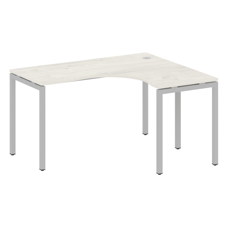 Metal System Quattro Стол криволинейный правый на П-образном м/к 40БП.СА-3 (R) Дуб Наварра/Металл Се