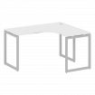 Metal System Quattro Стол криволинейный правый на О-образном м/к 40БО.СА-3 (R) Белый/Металл Серый 14