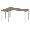 Metal System Стол криволинейный левый на П-образном м/к БП.СА-4 (L) Вяз Благородный/Металл Серый 160