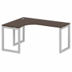 Metal System Quattro Стол криволинейный левый на О-образном м/к 50БО.СА-4 (L) Венге Цаво/Металл Серы