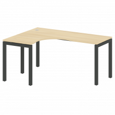 Metal System Quattro Стол криволинейный левый на П-образном м/к 50БП.СА-4 (L) Акация Лорка/Металл Ан