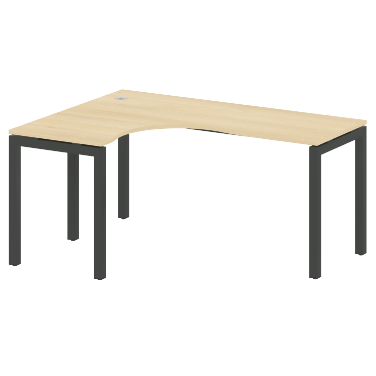 Metal System Quattro Стол криволинейный левый на П-образном м/к 50БП.СА-4 (L) Акация Лорка/Металл Ан