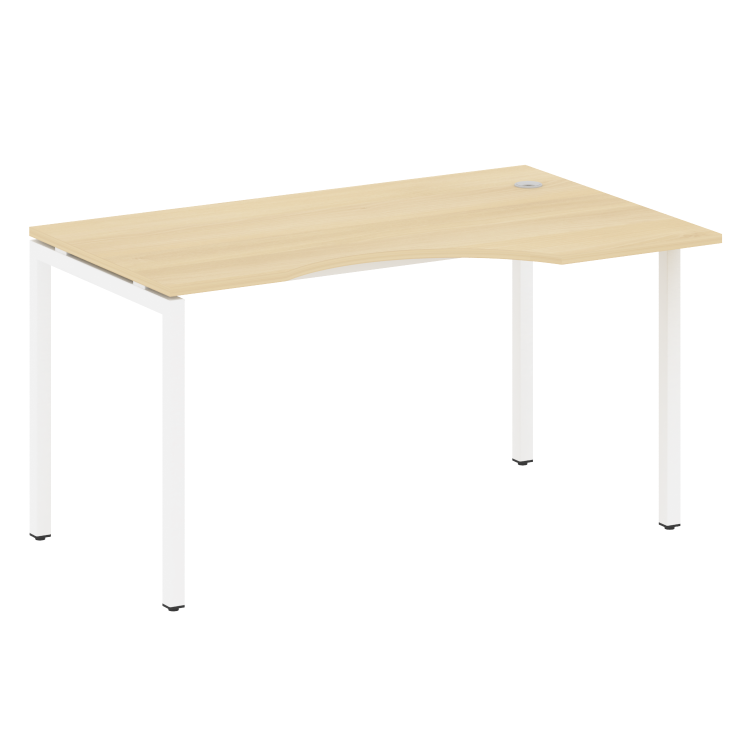 Metal System Quattro Стол криволинейный правый на П-образном м/к 40БП.СА-2 (R) Акация Лорка/Металл Б