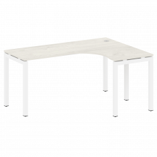 Metal System Quattro Стол криволинейный правый на П-образном м/к 50БП.СА-4 (R) Дуб Наварра/Металл Бе