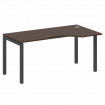 Metal System Quattro Стол криволинейный правый на П-образном м/к 50БП.СА-1 (R) Венге Цаво/Металл Ант