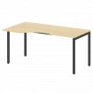 Metal System Quattro Стол криволинейный левый на П-образном м/к 40БП.СА-1 (L) Акация Лорка/Металл Ан