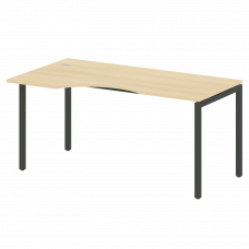 Metal System Quattro Стол криволинейный левый на П-образном м/к 40БП.СА-1 (L) Акация Лорка/Металл Ан