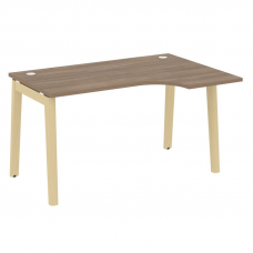 Onix Wood Стол эргономичный правый OW.SA-2 (R) Дуб Аризона/Дуб Светлый/Металл Белый 1380*980*750 (72