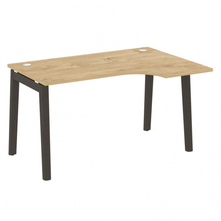 Onix Wood Стол эргономичный правый OW.SA-2 (R) Тиквуд Светлый/Дуб Темный/Металл Антрацит 1380*980*75