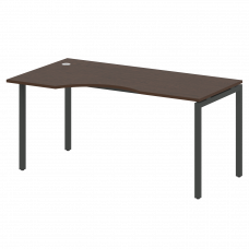 Metal System Quattro Стол криволинейный левый на П-образном м/к 40БП.СА-1 (L) Венге Цаво/Металл Антр