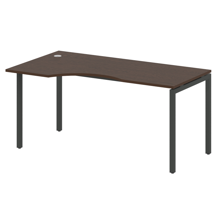 Metal System Quattro Стол криволинейный левый на П-образном м/к 40БП.СА-1 (L) Венге Цаво/Металл Антр
