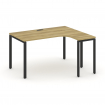 Concept Стол эргономичный CN.SA-001(R) Дуб Винченцо/Металл Черный 1380*1180*750