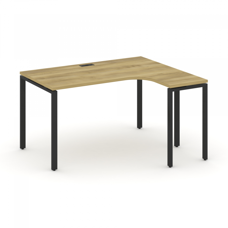 Concept Стол эргономичный CN.SA-001(R) Дуб Винченцо/Металл Черный 1380*1180*750