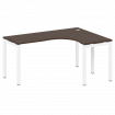 Metal System Quattro Стол криволинейный правый на П-образном м/к 50БП.СА-4 (R) Венге Цаво/Металл Бел