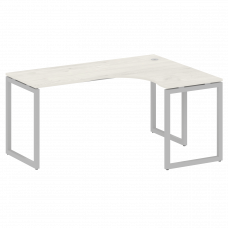 Metal System Quattro Стол криволинейный правый на О-образном м/к 40БО.СА-4 (R) Дуб Наварра/Металл Се