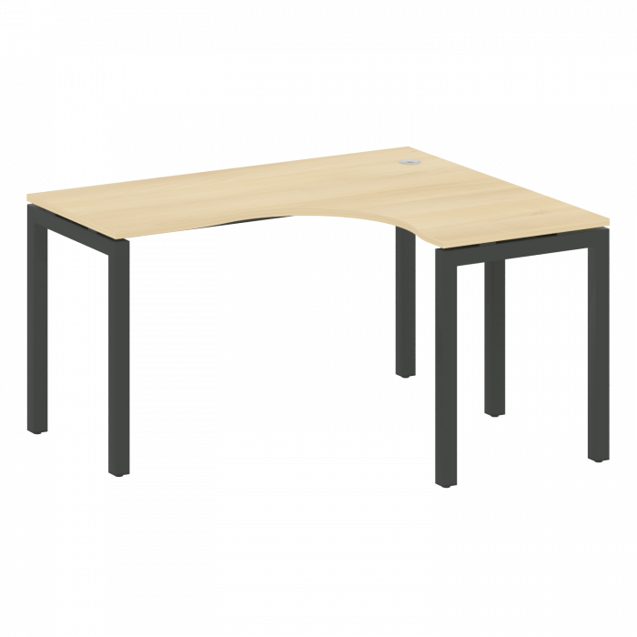 Метал Систем Куатро Стол криволинейный правый на П-образном м/к 50БП.СА-3 (R) Акация Лорка/Металл Ан