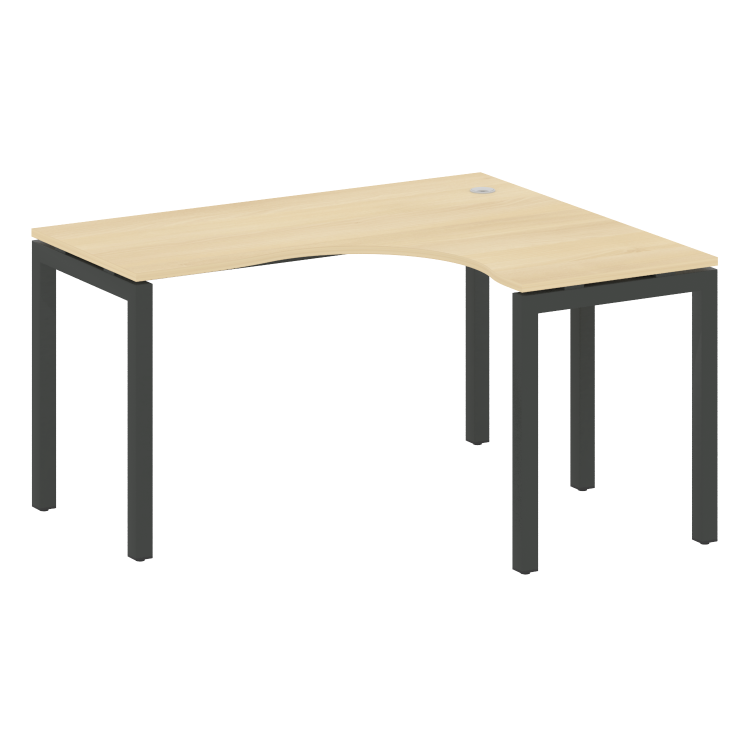 Metal System Quattro Стол криволинейный правый на П-образном м/к 50БП.СА-3 (R) Акация Лорка/Металл А