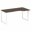 Metal System Quattro Стол криволинейный правый на О-образном м/к 50БО.СА-1 (R) Венге Цаво/Металл Бел