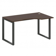 Metal System Стол криволинейный правый на О-образном м/к БО.СА-2 (R) Венге Цаво/Металл Антрацит 1400