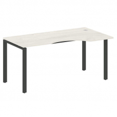 Metal System Стол криволинейный правый на П-образном м/к БП.СА-1 (R) Дуб Наварра/Металл Антрацит 160