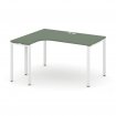 Concept Стол эргономичный CN.SA-001(L) Кобо/Металл Белый 1380*1180*750