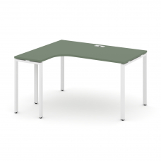 Concept Стол эргономичный CN.SA-001(L) Кобо/Металл Белый 1380*1180*750