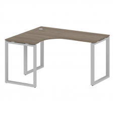 Metal System Стол криволинейный левый на О-образном м/к БО.СА-3 (L) Вяз Благородный/Металл Серый 140