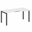 Metal System Quattro Стол криволинейный правый на П-образном м/к 50БП.СА-1 (R) Белый/Металл Антрацит