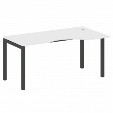 Metal System Quattro Стол криволинейный правый на П-образном м/к 50БП.СА-1 (R) Белый/Металл Антрацит