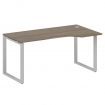 Metal System Стол криволинейный правый на О-образном м/к БО.СА-1 (R) Вяз Благородный/Металл Серый 16