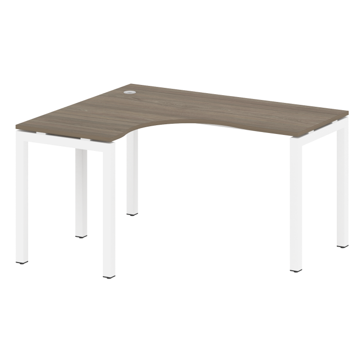 Metal System Quattro Стол криволинейный левый на П-образном м/к 50БП.СА-3 (L) Вяз Благородный/Металл