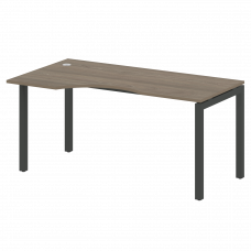 Metal System Quattro Стол криволинейный левый на П-образном м/к 50БП.СА-1 (L) Вяз Благородный/Металл
