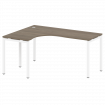 Metal System Quattro Стол криволинейный левый на П-образном м/к 40БП.СА-4 (L) Вяз Благородный/Металл