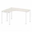 Metal System Quattro Стол криволинейный левый на П-образном м/к 50БП.СА-3 (L) Дуб Наварра/Металл Бел