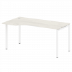 Metal System Quattro Стол криволинейный левый на П-образном м/к 40БП.СА-1 (L) Дуб Наварра/Металл Бел