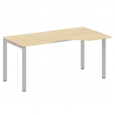 Metal System Стол криволинейный правый на П-образном м/к БП.СА-1 (R) Акация Лорка/Металл Серый 1600*