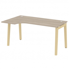 Onix Wood Стол эргономичный левый OW.SA-1 (L) Дуб Аттик/Дуб Светлый/Металл Белый 1580*980*750 (720/4