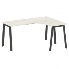 Metal System Стол криволинейный правый на А-образном м/к БА.СА-4 (R) Дуб Наварра/Металл Антрацит 160