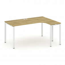 Concept Стол эргономичный CN.OSA-002(R) Дуб Винченцо/Металл Белый 1580*1180*750